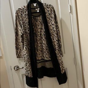 Long sweater and tank set